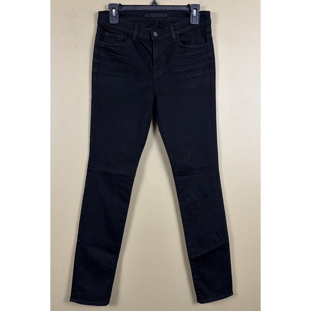 J Brand "The Skinny" Mid-Rise Stretch Jeans 811 in Shadow Black – Size 28